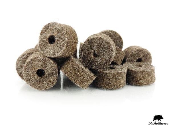 Przecieraki filcowe do broni śrutowej kal. 20 mm - 25 szt.