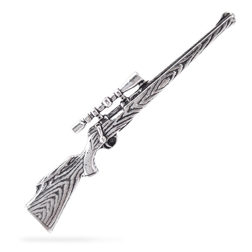 Ręcznie wykonana przypinka z myśliwskim motywem - MYŚLIWSKI SZTUCER