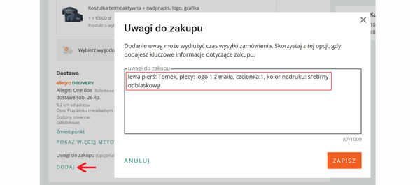 Myśliwska koszulka z własnym nadrukiem - khaki