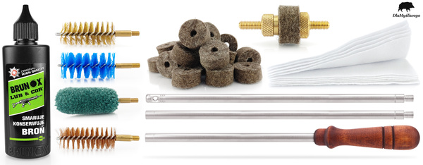 Zestaw akcesoriów do czyszczenia broni śrutowej kaliber 12 mm