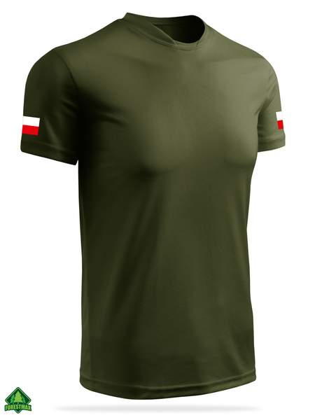 Termoaktywna koszulka wojskowa military - nadruk Flagi Polski