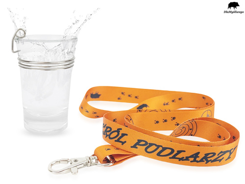 Kieliszek szklany ze smyczą KRÓL PUDLARZY