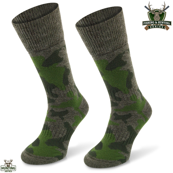 Zimowe skarpety myśliwskie CCS - kamuflaż