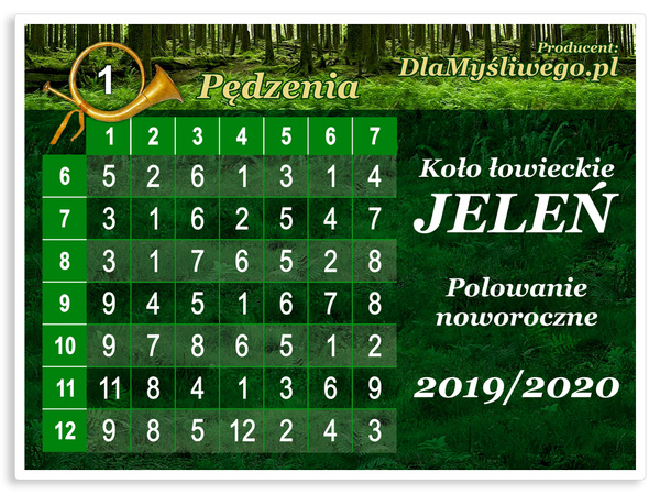 Karnety z wzorem indywidualnym – 20 myśliwych