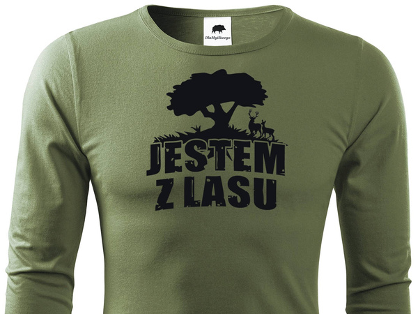 Longsleeve khaki - Jestem z Lasu