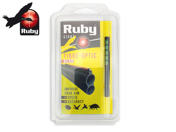Muszka światłowodowa RUBY - 7 cm zielona