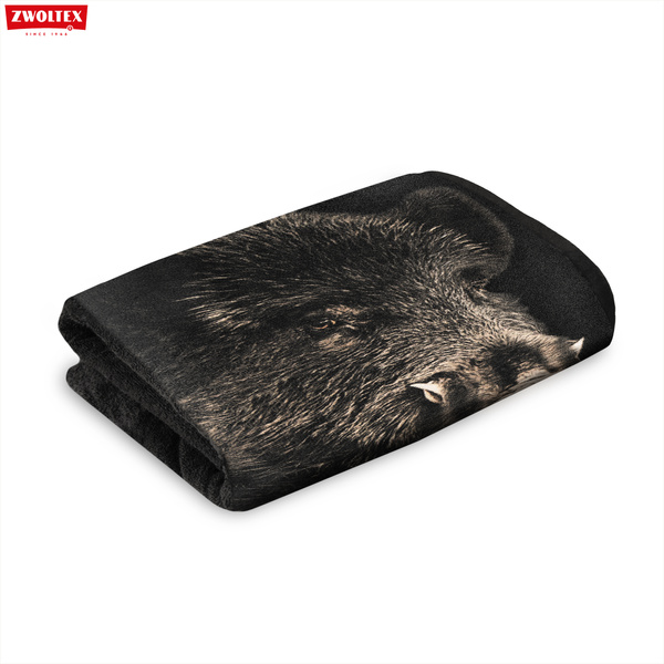 Myśliwski ręcznik bawełniany firmy Zwoltex - wzór Dzik - 70x140cm