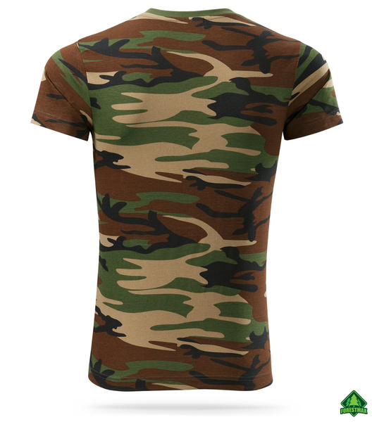 Męska koszulka militarna T-shirt - woodland camo