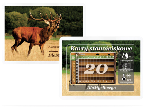 Komplet karnetów stanowiskowych dla 20 myśliwych – byk na rykowisku