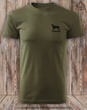 Koszulka bawełniana T-shirt zieleń wojskowa, mały nadruk - GOŃCZY POLSKI