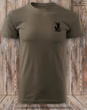Myśliwska koszulka bawełniana T-shirt kolor brązowy mały nadruk - MYŚLIWY z LABRADOREM
