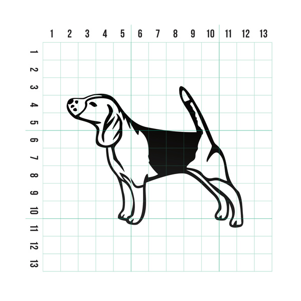 BEAGLE odblaskowa naklejka na auto czarna