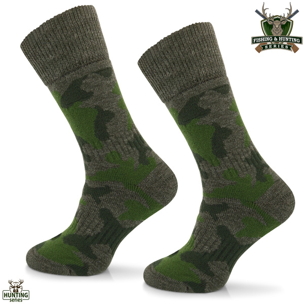 Zimowe skarpety myśliwskie CCS - kamuflaż