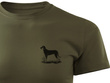 Koszulka bawełniana T-shirt zieleń wojskowa, mały nadruk - GOŃCZY POLSKI