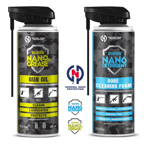 Zestaw do czyszczenia i konserwacji broni - pianka + olej GNP 400ml