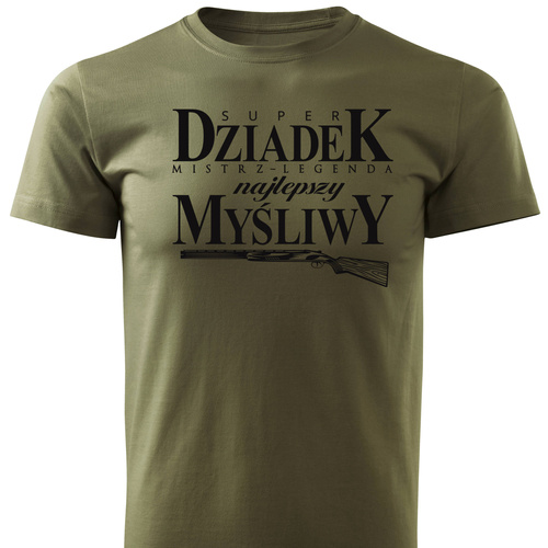 Koszulka T-shirt nadruk DZIADEK NAJLEPSZY MYŚLIWY