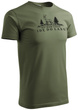T-shirt khaki nadruk NIE MAM CZASU IDĘ DO LASU