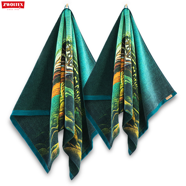 Komplet wędkarskich ręczników bawełnianych Zwoltex - Szczupak - 50x100cm + 70x140cm