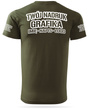 Koszulka T-shirt z własnym nadrukiem - zieleń wojskowa