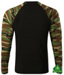 Koszulka longsleeve czarna z kamuflażem brązowym
