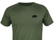 T-shirt termoaktywny khaki nadruk DZIK