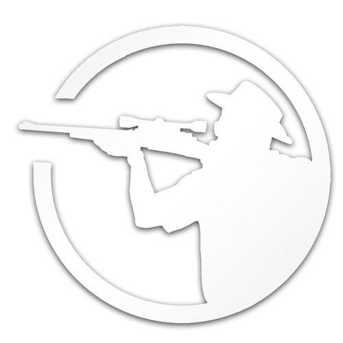 MYŚLIWY odblaskowa naklejka na auto srebrna