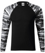 Koszulka longsleeve czarna z kamuflażem szarym