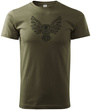 Koszulka T-shirt z myśliwskim nadrukiem geometrycznym Sowa
