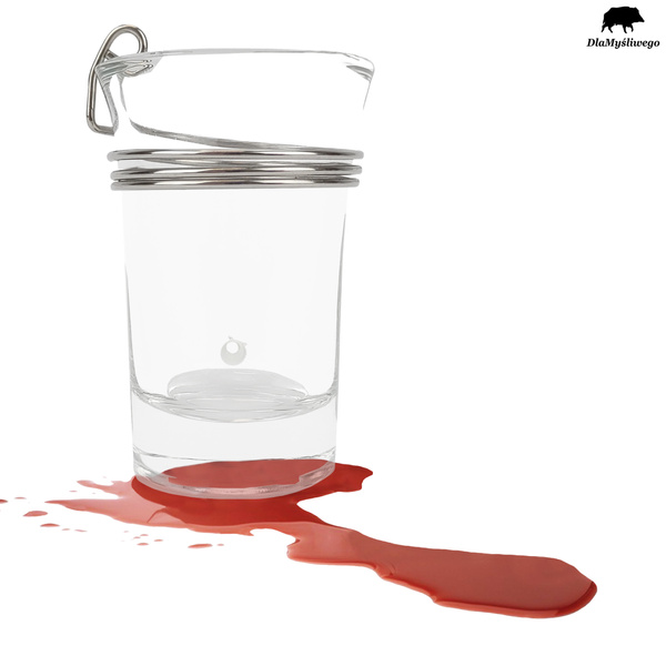 Kieliszek szklany z dziurą - wyróżnienie dla KRÓLA PUDLARZY