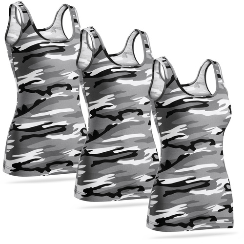 Zestaw 3 sztuk damskich topów militarnych - urban camo
