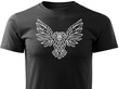 Koszulka T-shirt z myśliwskim nadrukiem geometrycznym Sowa