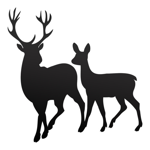 BYK Z ŁANIĄ odblaskowa naklejka na auto czarna