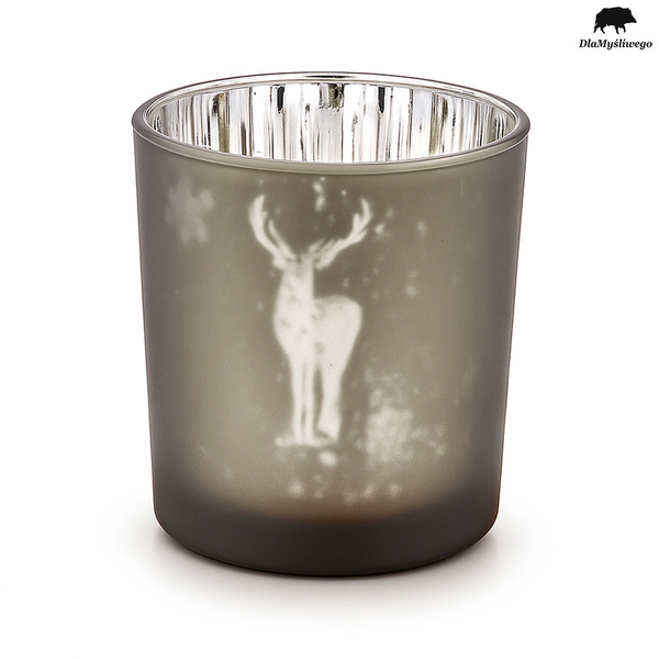 Ozdobny świecznik do tea lightów z myśliwskim wzorem BYKA