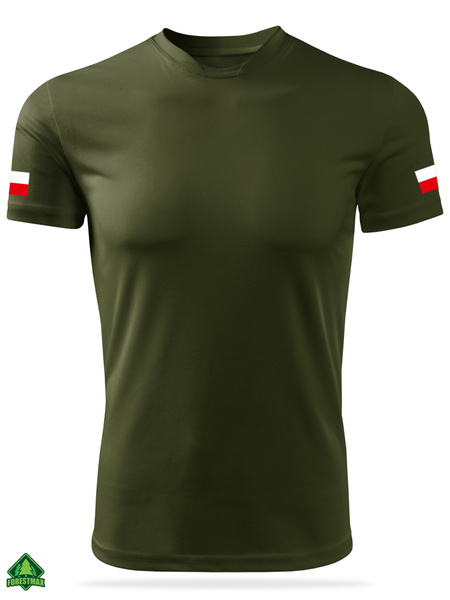 Termoaktywna koszulka wojskowa military - nadruk Flagi Polski