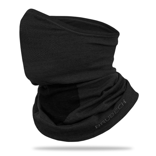 Półkominiarka termoaktywna merino BRUBECK unisex - czarna