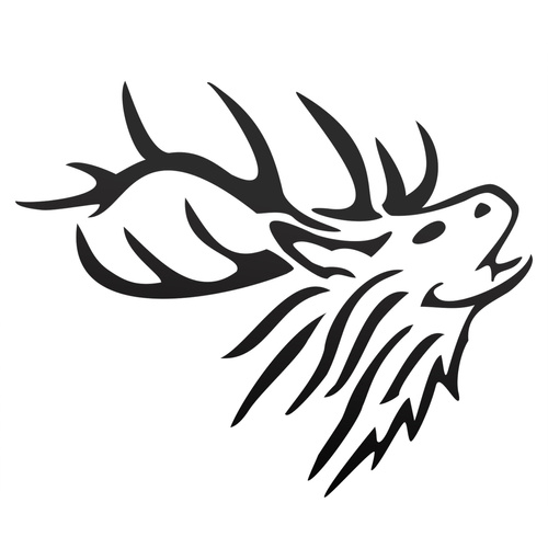 BYK NA RYKOWISKU odblaskowa naklejka na auto czarna