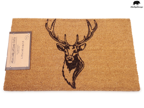 Wycieraczka pod drzwi z myśliwskim wzorem GŁOWA BYKA