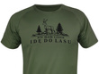 T-shirt termoaktywny khaki nadruk NIE MAM CZASU IDĘ DO LASU wz.2