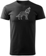 Koszulka T-shirt z myśliwskim nadrukiem geometrycznym Wilk