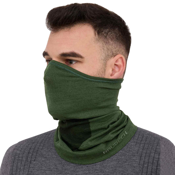 Półkominiarka termoaktywna merino BRUBECK unisex - zielona
