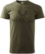 Koszulka T-shirt z myśliwskim nadrukiem geometrycznym Byk