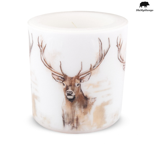 Ozdobna świeca 10cm z myśliwskim motywem GŁOWA BYKA
