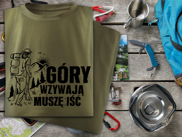 koszulka T-shirt nadruk GÓRY WZYWAJĄ MUSZĘ IŚĆ