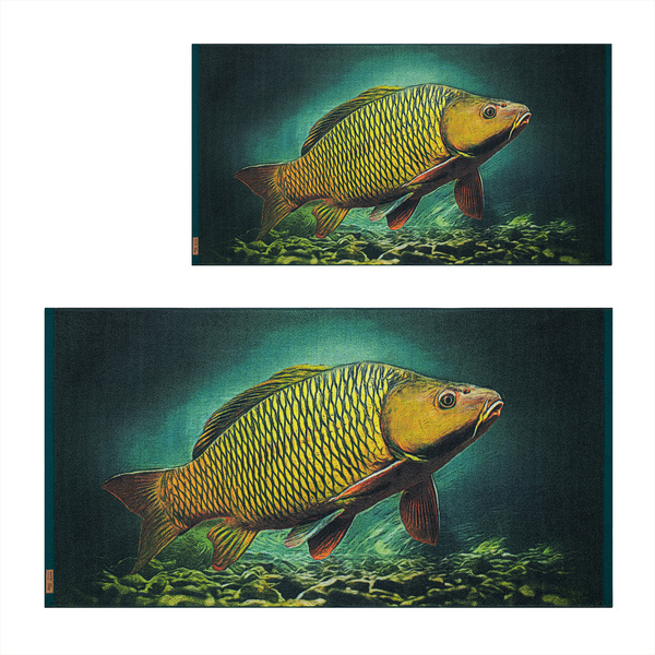 Komplet wędkarskich ręczników bawełnianych Zwoltex - Karp - 50x100cm + 70x140cm