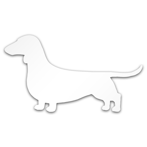 JAMNIK GŁADKOWŁOSY odblaskowa naklejka na auto srebrna