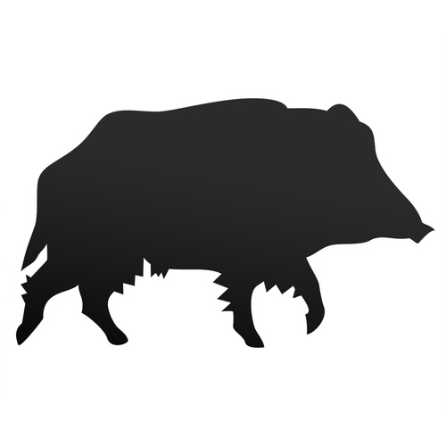 DZIK odblaskowa naklejka na auto czarna