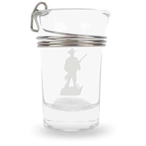 MYŚLIWY – grawerowany myśliwski kieliszek + uchwyt