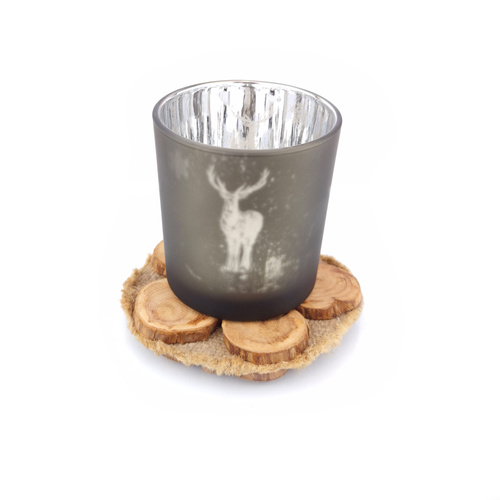 Ozdobna świeca 10cm z myśliwskim motywem JELENIE