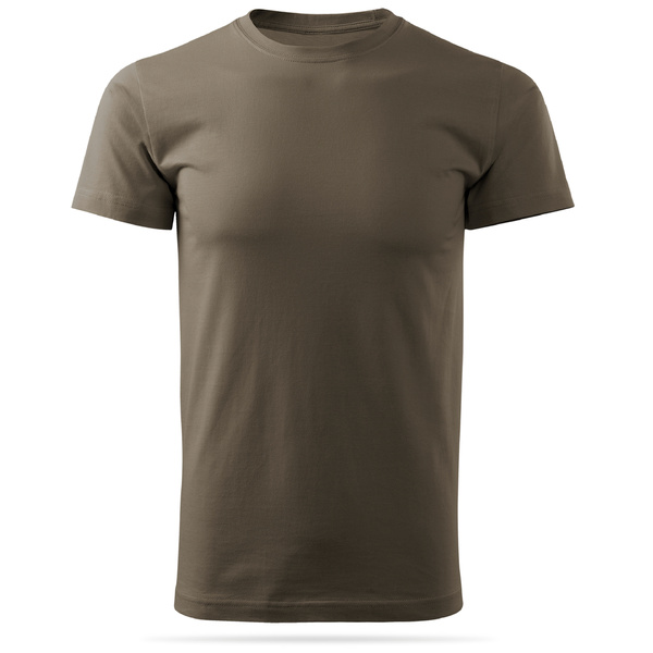 Bawełniana wojskowa koszulka T-shirt MON / WOT - kolor brązowy