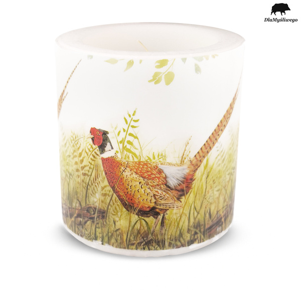 Ozdobna świeca 10cm z myśliwskim motywem BAŻANTA